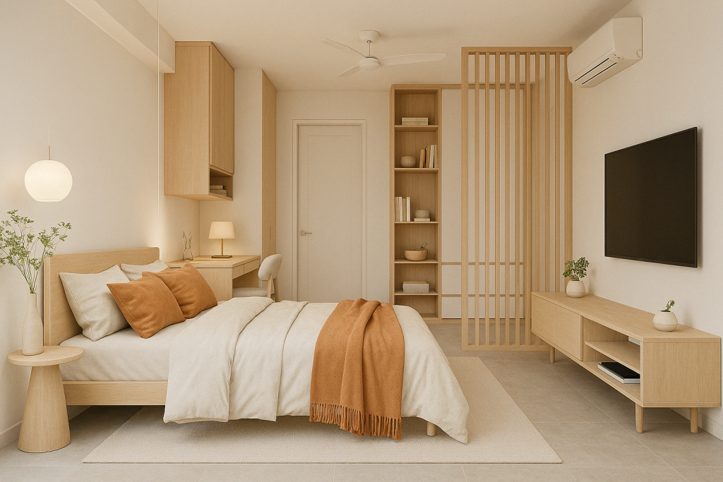Muji Inspired Minimalist interior design bedroom
