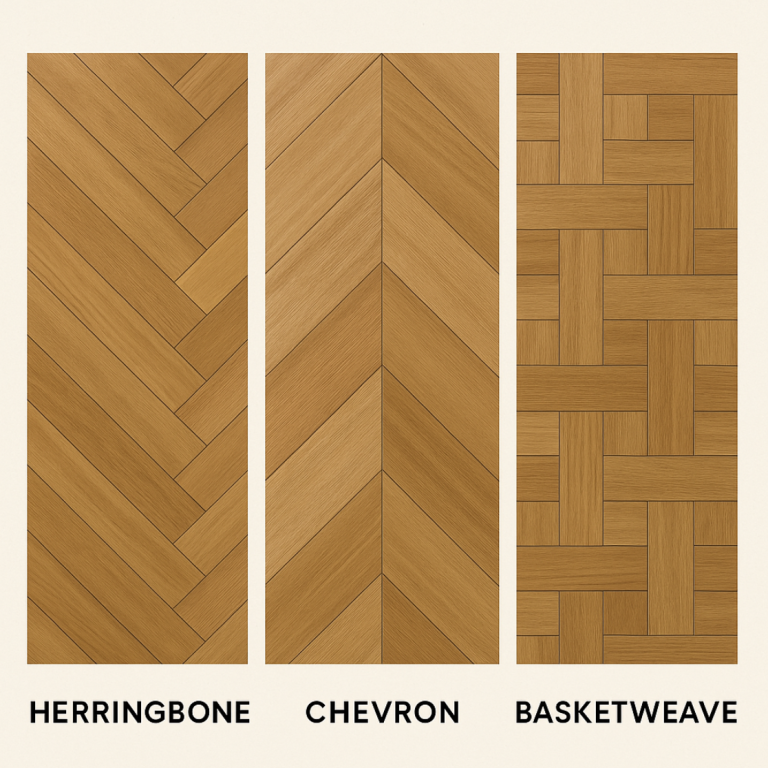 Herringbone vs Chevron vs Basketweave
